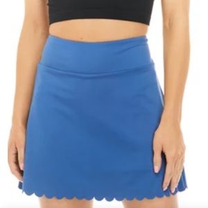 Crown & Ivy Blue Canoe Scallop Skort Size XL (b1)